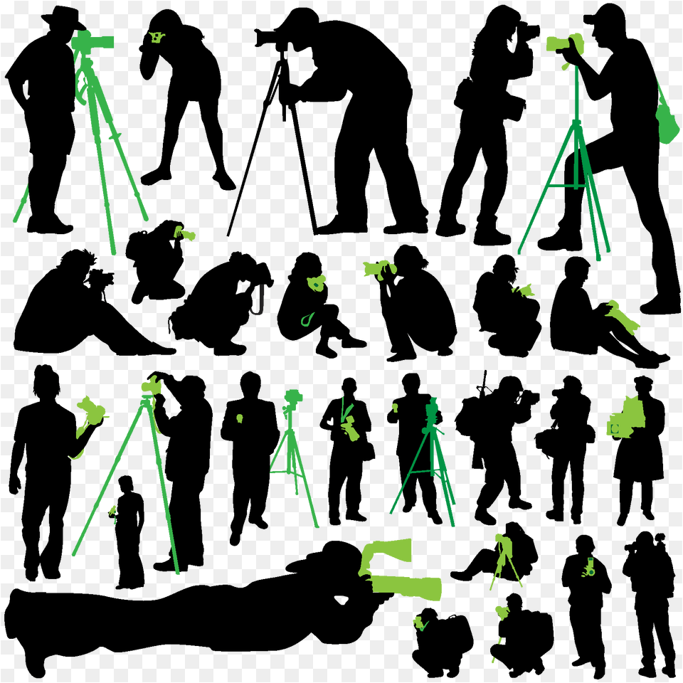 Photographer Silhouettes Vector Photographer Vector, Person, Photography, Tripod, Adult Free Png
