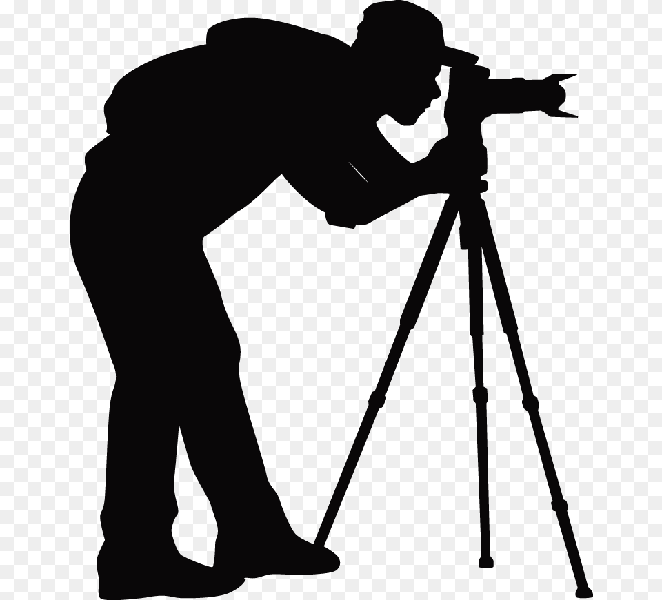 Photographer With Camera Silhouette Camera With Tripod, Person, Photography, Adult, Male Png Image