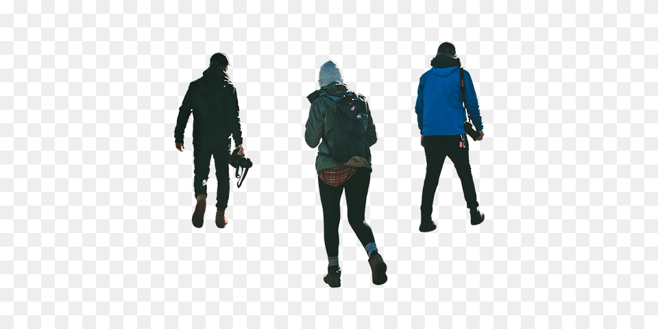 Photographers Walking Architecture People, Clothing, Coat, Person, Jacket Free Png Download