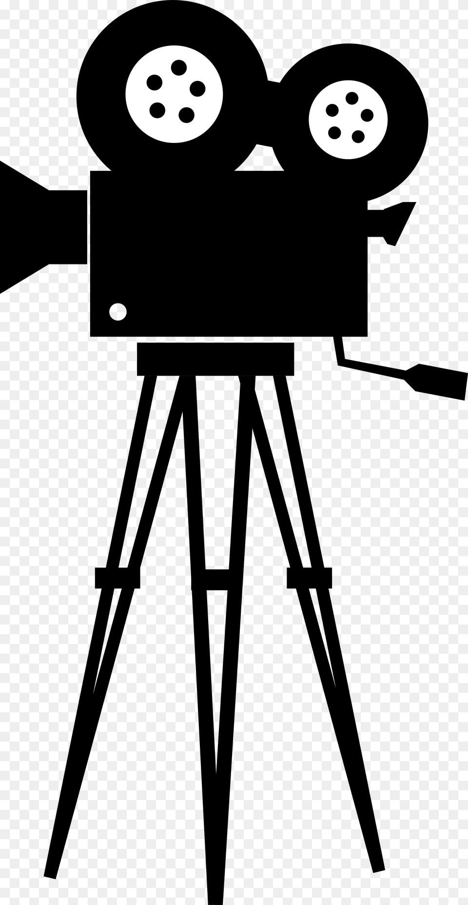 Photographic Film Movie Camera Film Camera Clipart, Tripod, Stencil, Machine, Wheel Free Png Download