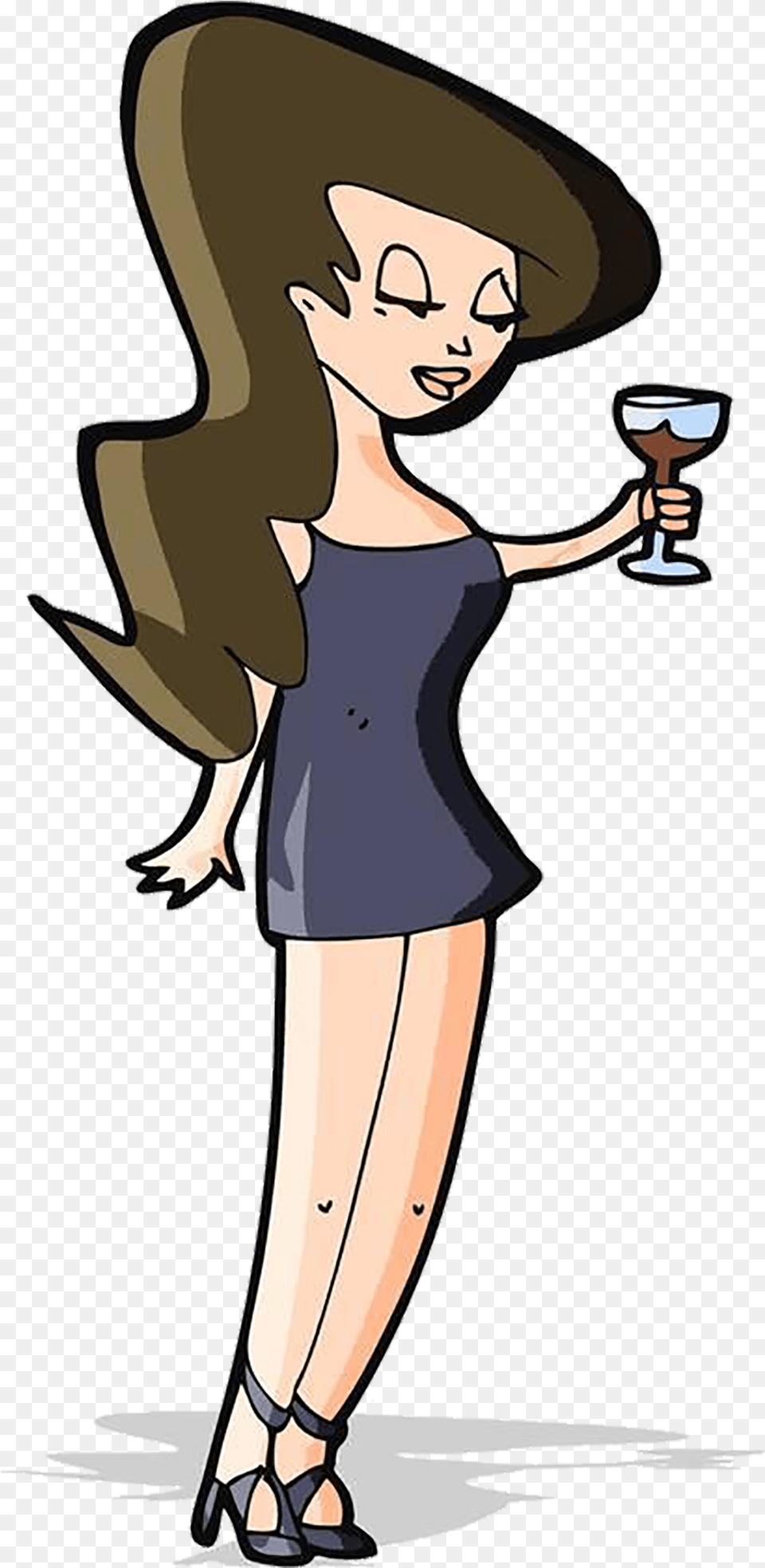Photography Caricature Cartoon Woman Dibuj De Una Mujer, Adult, Person, Female, Glass Free Png