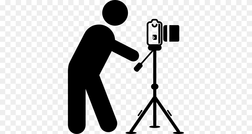 Photography Clipart Camera Tripod, Person, Device, Grass, Lawn Free Png