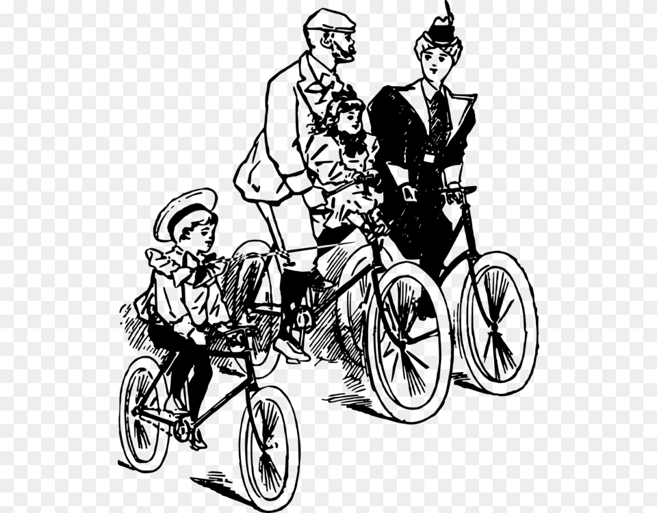 Photography Family Cycling Clipart, Gray Free Transparent Png