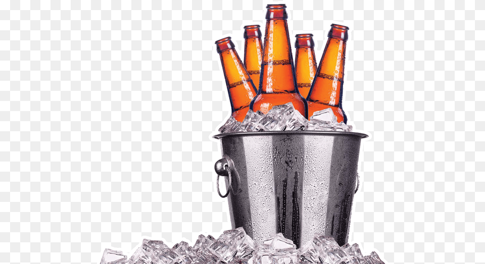 Photography Ice Royalty Beer Bottle Stock Clipart Beer Bucket, Alcohol, Beverage, Beer Bottle, Liquor Free Png Download