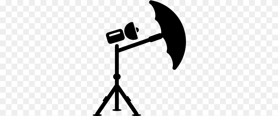 Photography Lamp Focus With Tripod And Umbrella Vector Photography Studio Logo, Gray Png Image