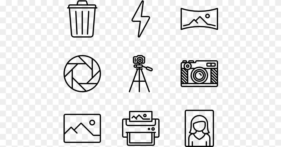 Photography Skills Hand Drawing Icon, Gray Png Image