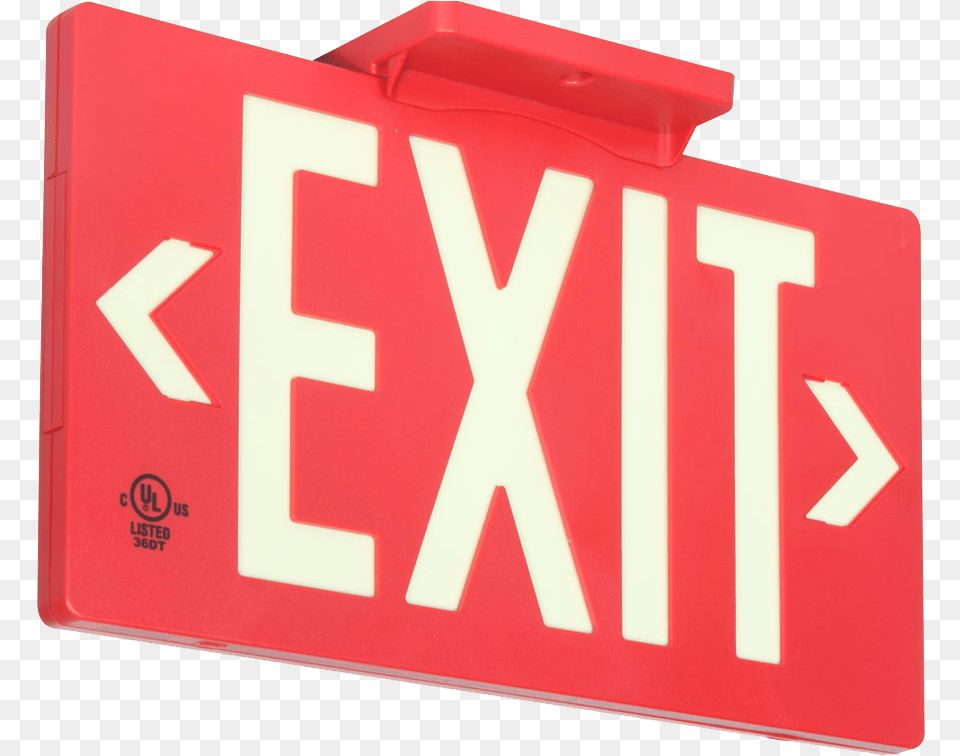 Photoluminescent Fire Safety Exit Signs Red Photoluminescent Exit Sign, Symbol, First Aid Png Image