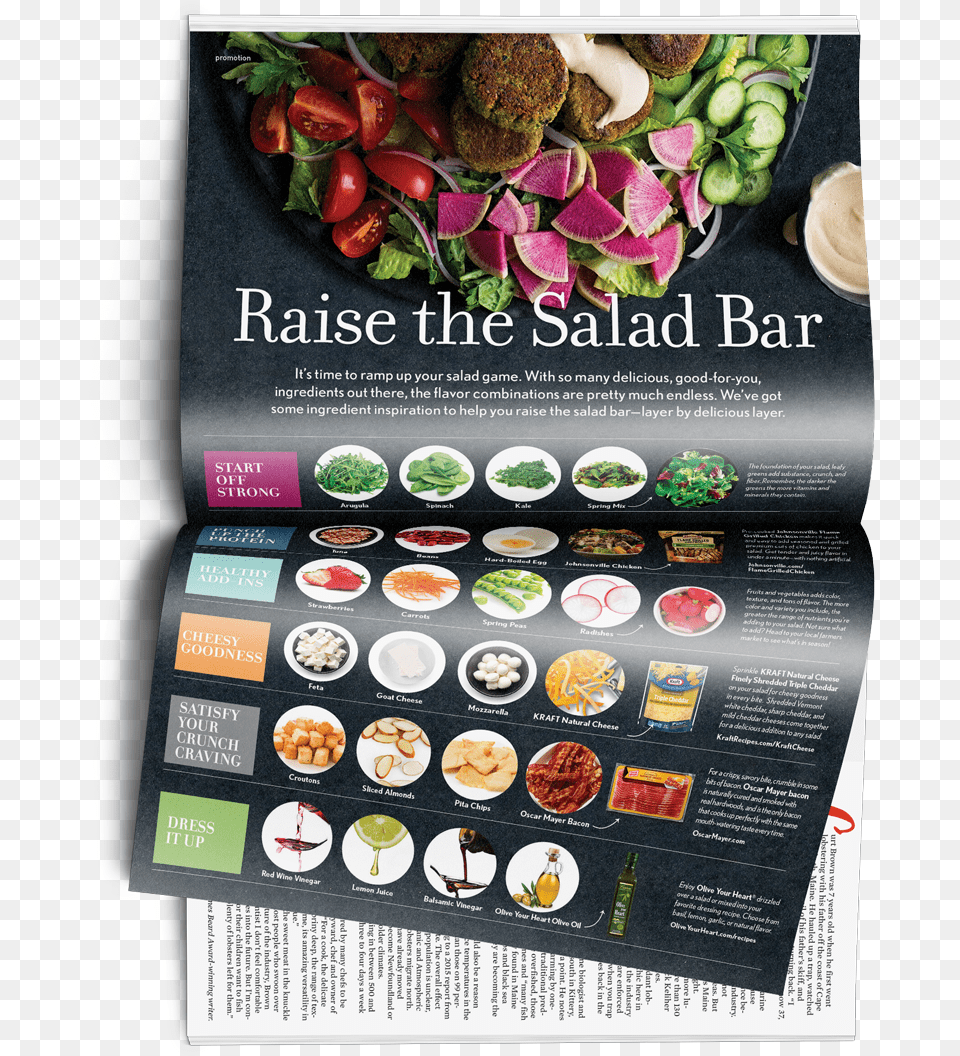 Photorealistic Magazine Saladbar, Advertisement, Poster, Text Png Image