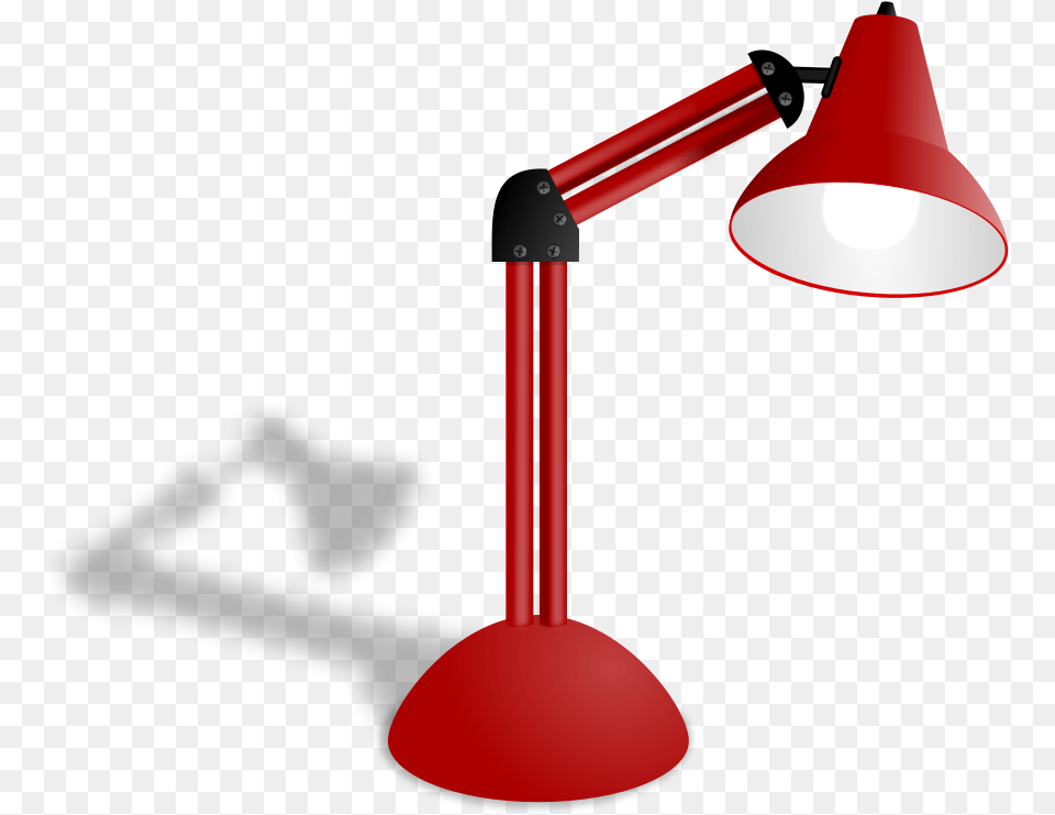 Photorealistic Red Lamp Svg Clip Arts Red Desk Lamp, Lighting, Lampshade, Table Lamp Free Png Download