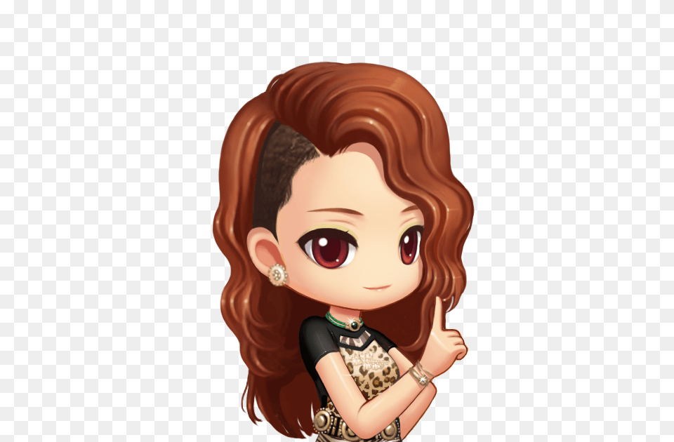 Photos Cartoon Dara For Fashion City 2ne1 Chibi I Love You, Baby, Person, Accessories, Earring Png Image