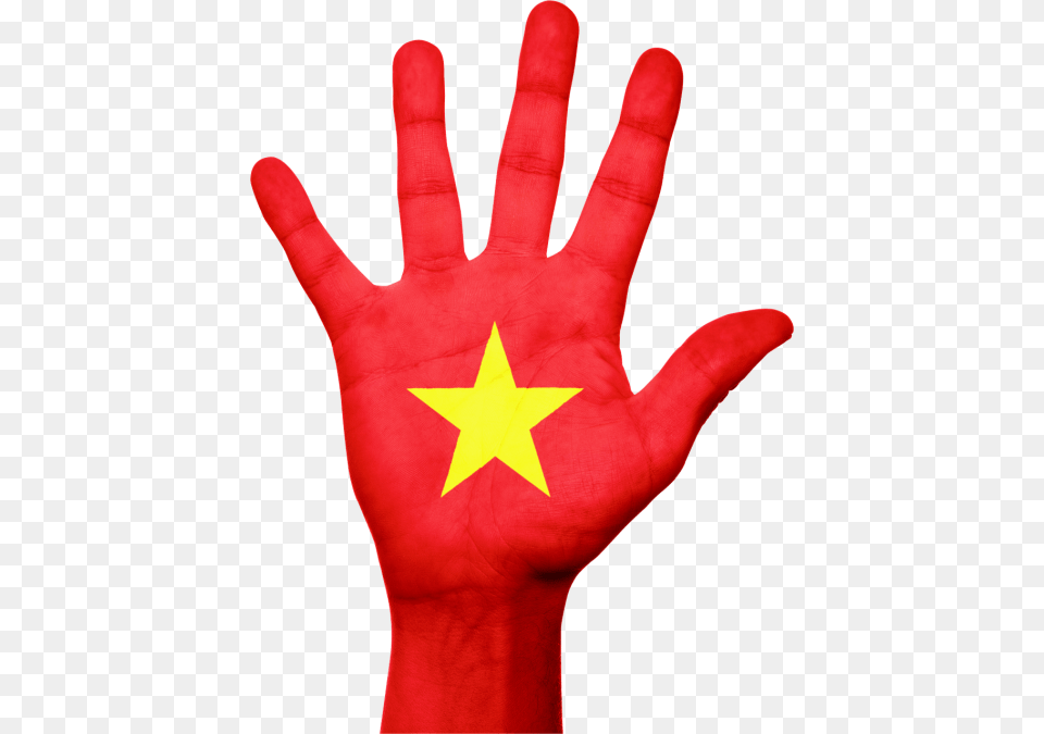 Photos Flag Of Vietnam Search Download, Clothing, Glove, Body Part, Hand Png Image