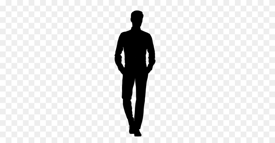 Photos Man Walking Silhouette Clipart Search, Gray Free Png