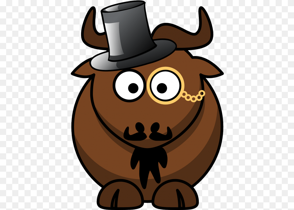 Photos Monocle Search Needpixcom Cartoon Gnu Animal, Clothing, Hat, Person Free Png Download