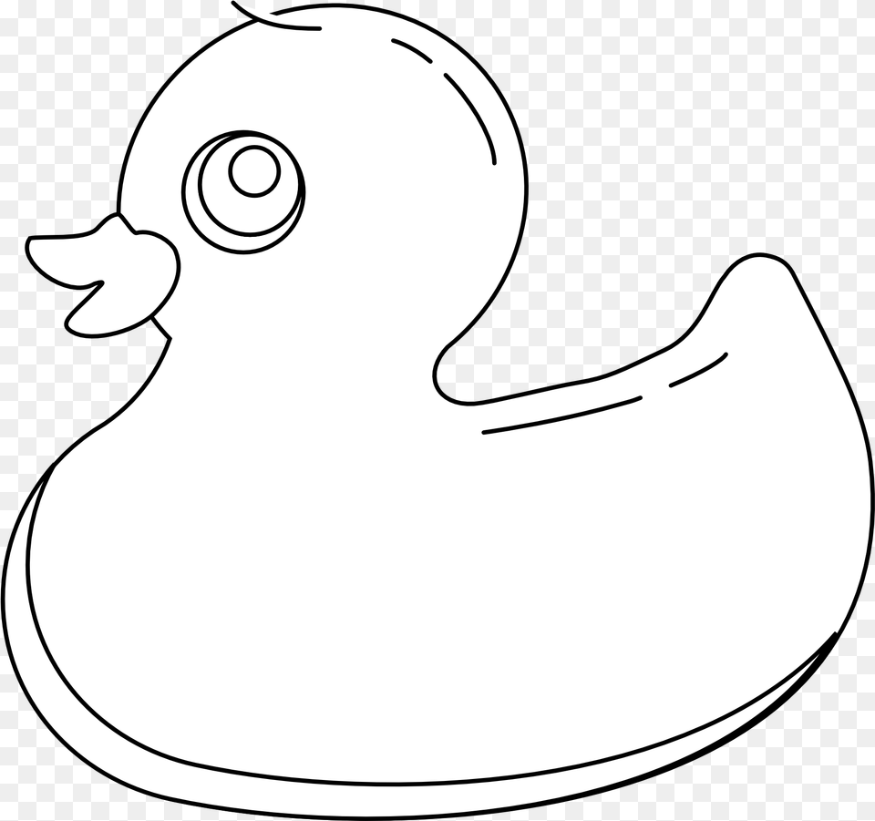 Photos Of Rubber Duck Line Art Outline Clip Clipartbarn White Rubber Duck Black Background, Animal, Bird Png