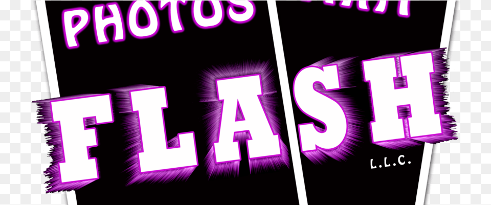 Photos That Flash Neon Sign, Purple, Advertisement, Poster, Text Free Transparent Png