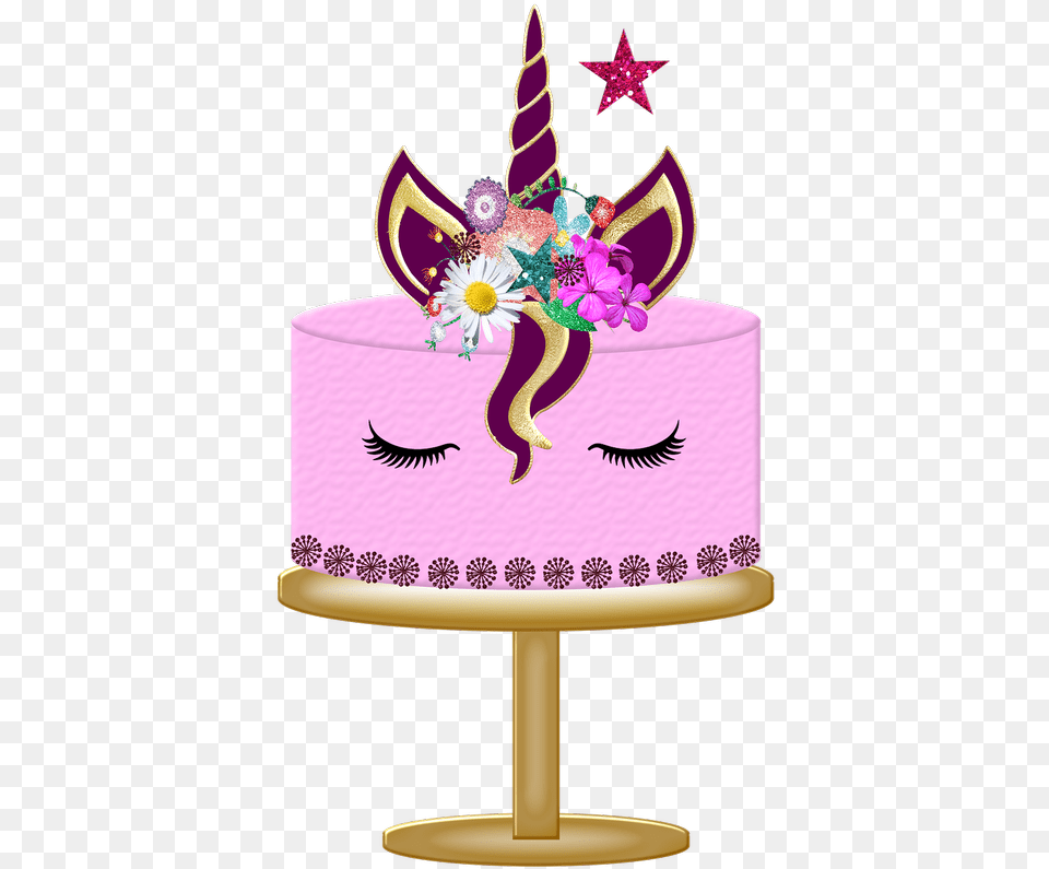 Photos Unicorn Icon Search Download Needpixcom Pink Unicorn Cake Clipart, Birthday Cake, Cream, Dessert, Food Free Png
