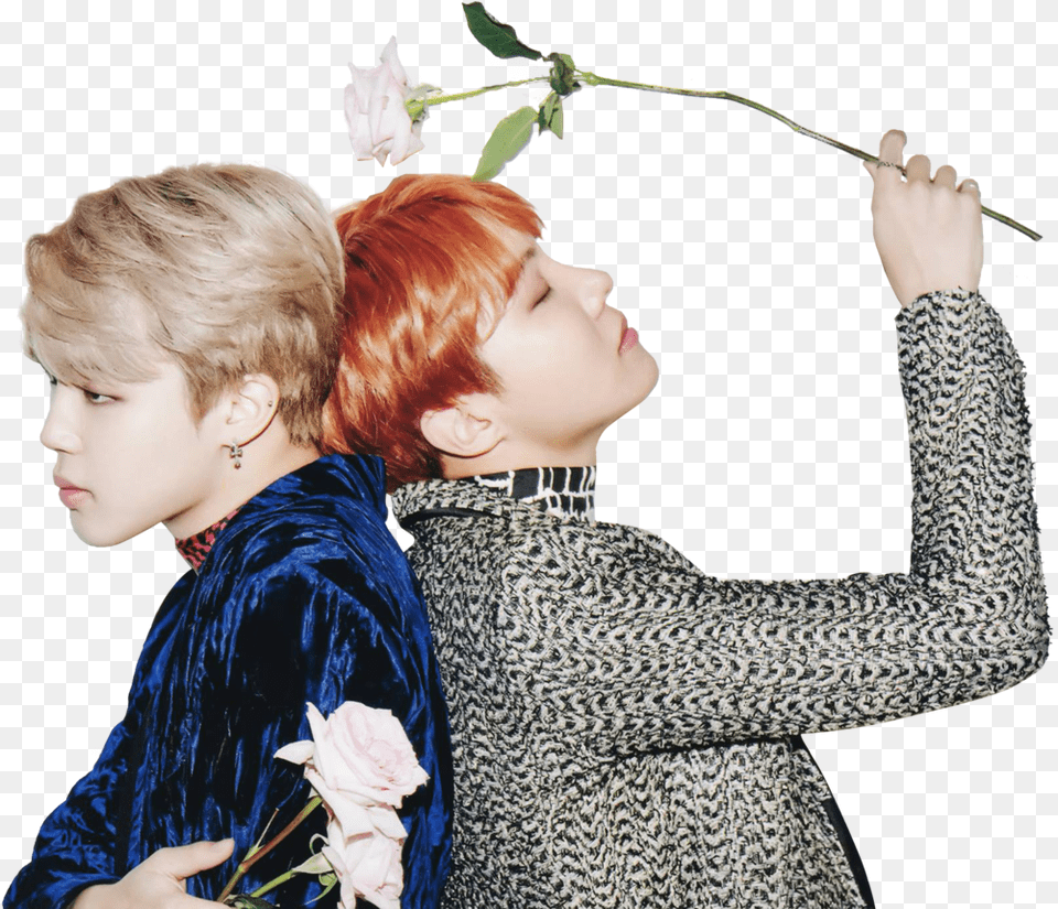 Photoshoot Jimin And Jhope, Hand, Person, Male, Head Free Png
