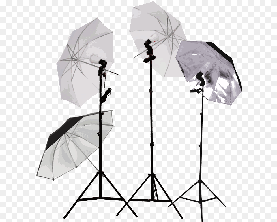 Photoshoot Umbrella Lights Clipart Transparent Photography Lights, Canopy, Electrical Device, Microphone Png Image