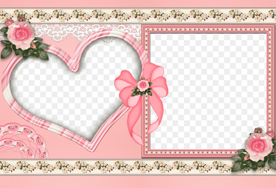 Photoshop Borders And Frames Love Images Love Frame Two Frames Love, Envelope, Greeting Card, Mail, Flower Png Image
