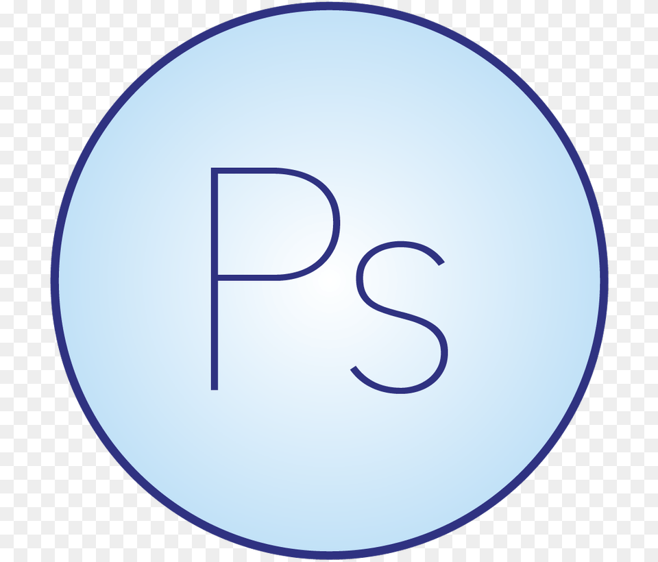 Photoshop Icon Minimalist Circle, Number, Symbol, Text, Disk Free Png