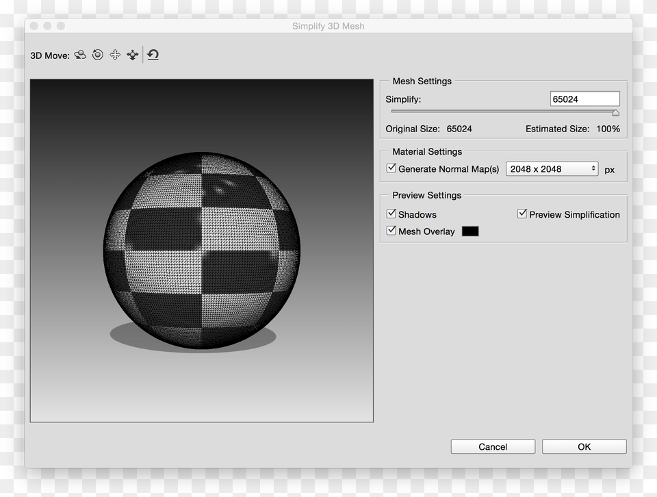 Photoshop Settings In The Simplify 3d Mesh Dialog Malla 3d Photoshop, Sphere, Ball, Sport, Basketball (ball) Free Png