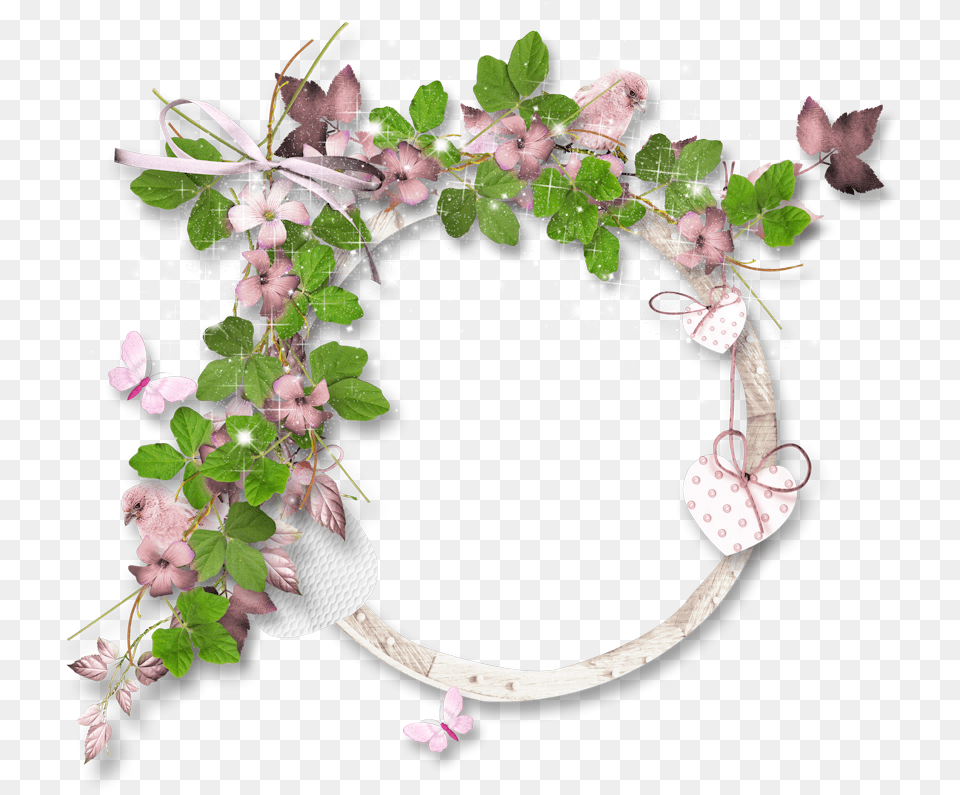 Photoshop Zel Sslemeler Round Frame With Flowers, Plant, Flower, Rose, Leaf Png Image