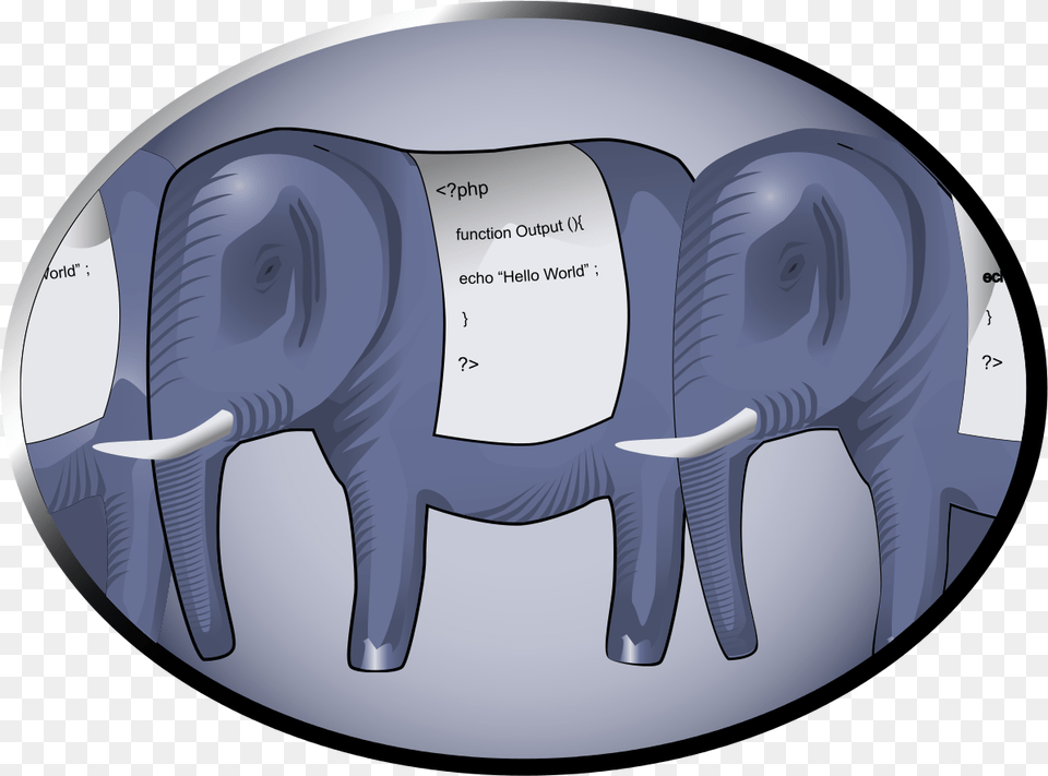 Php Elephant Logo Php Elephant, Photography, Animal, Mammal, Wildlife Free Png