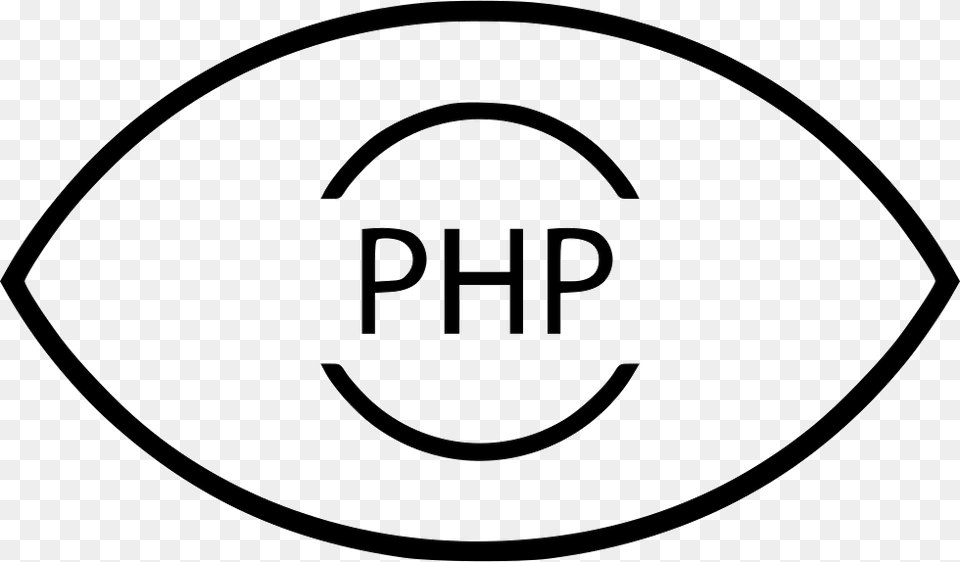 Php Eye Programming Oval Shape Outline, Cutlery, Symbol Free Png