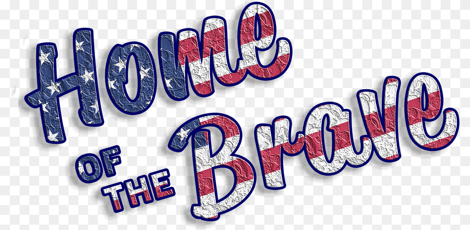 Phrase Saying Tag Land Home Brave Usa United Home Of The Brave Word, Logo, Text Free Transparent Png