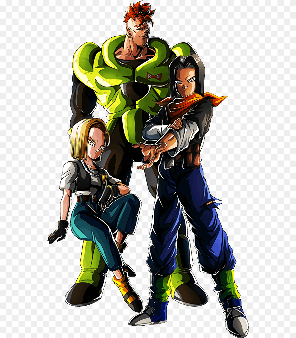 Phy Lr Android Dragon Ball Android 16 17 18, Book, Publication, Comics, Adult Png