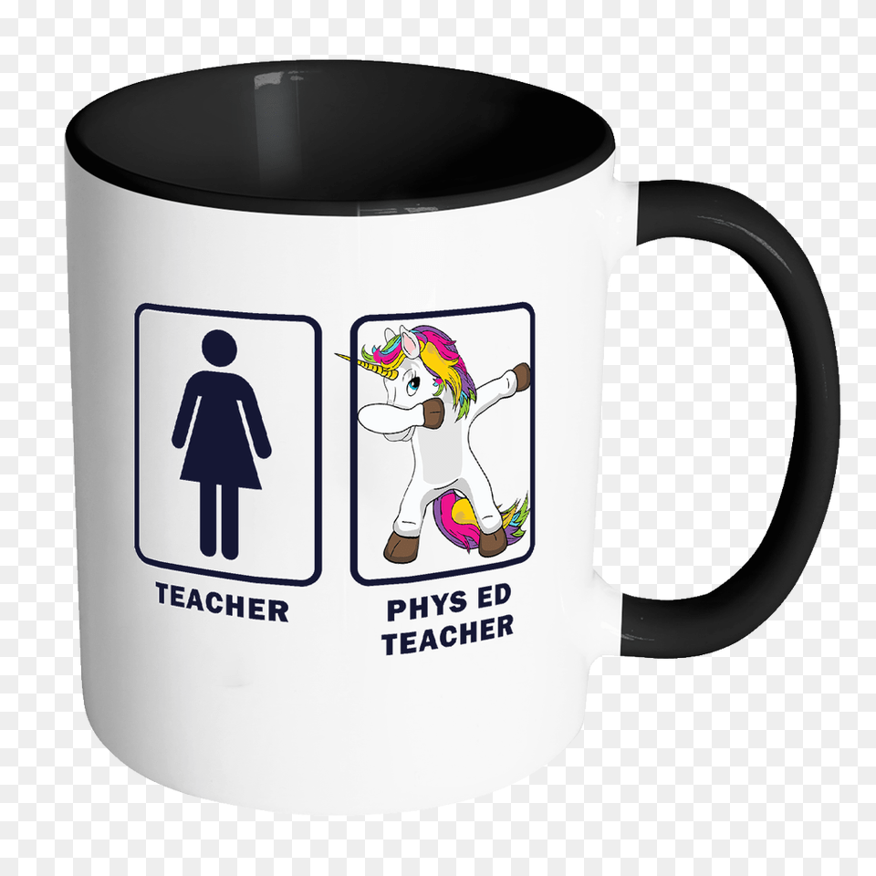 Phys Ed Teacher Dabbing Unicorn, Cup, Baby, Person, Beverage Png Image