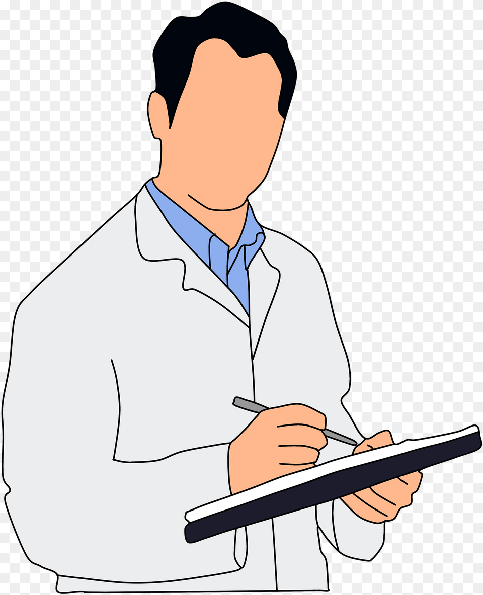 Physical Examination Clipart, Lab Coat, Clothing, Coat, Person Png Image