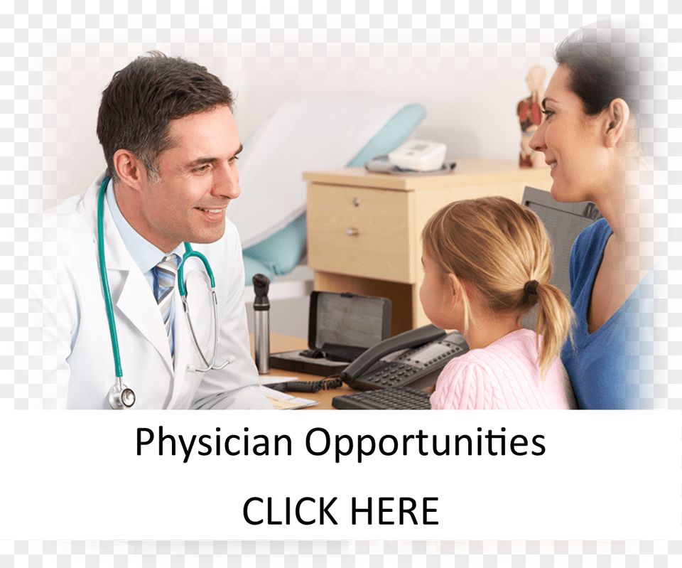 Physician Opportunities Click Here Doctor Talking To Mother, Clothing, Architecture, Building, Hospital Free Transparent Png
