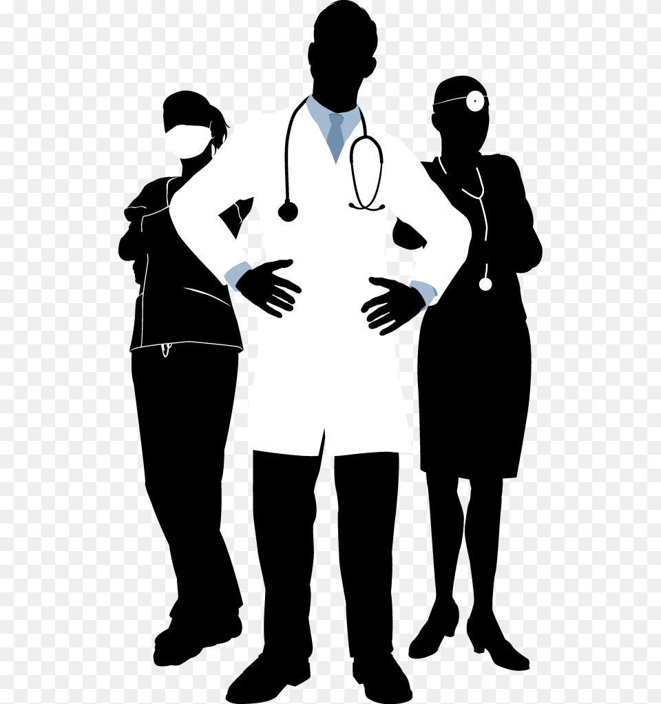 Physician Photography Illustration Doctor Team Silhouette, Clothing, Coat, Lab Coat, Adult Png Image