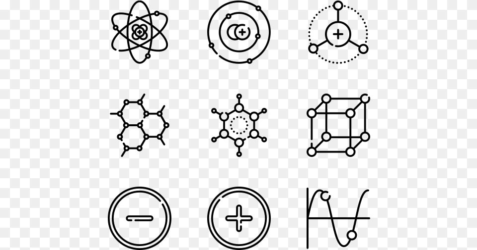 Physics Thin Icons, Gray Free Png