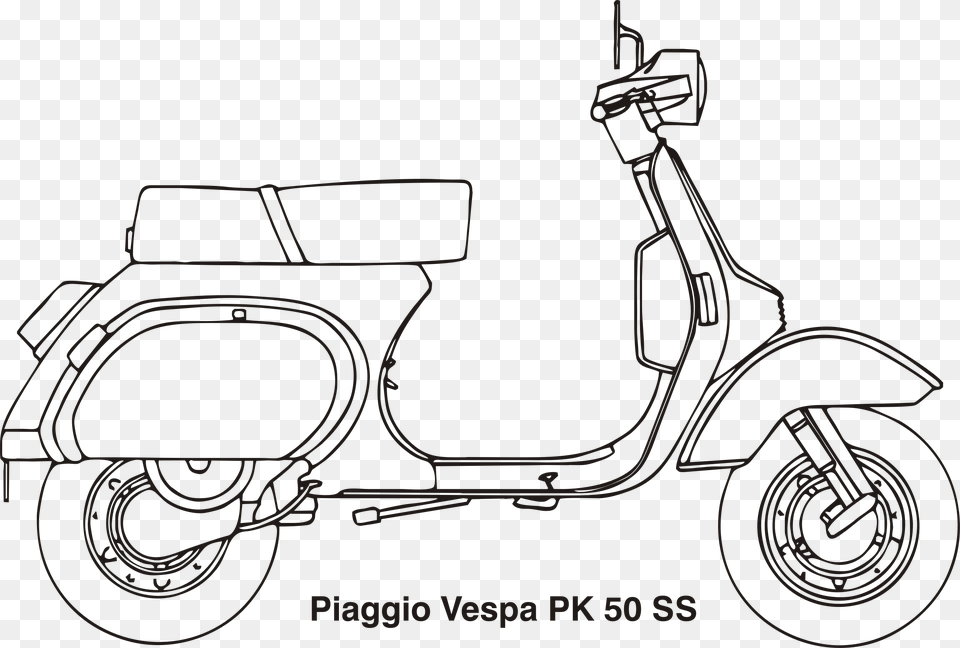 Piaggio Vespa Pk 50 Ss Year 1983 Clip Arts Mewarnai Sepeda Motor, Vehicle, Transportation, Scooter, Motorcycle Png Image