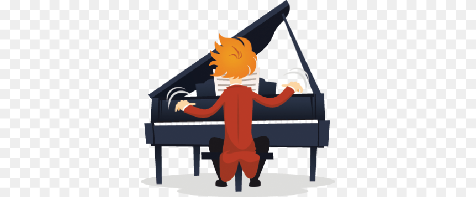 Pianist Virtuoso Clipart Pbs Learningmedia, Baby, Person, Musical Instrument, Piano Free Png Download