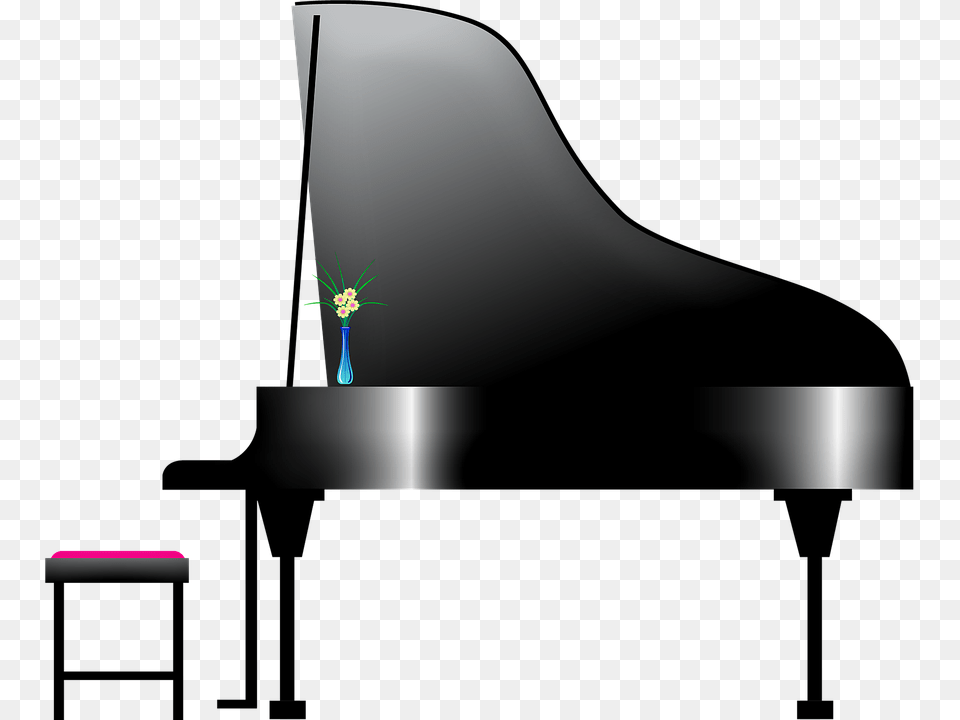 Piano, Potted Plant, Plant, Art, Graphics Png Image