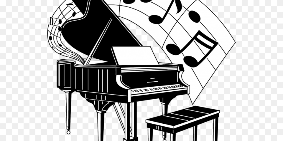 Piano Clipart, Grand Piano, Keyboard, Musical Instrument Free Png