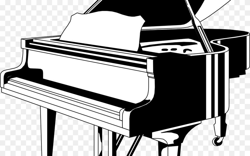 Piano Clipart Swirly Piano Clipart, Grand Piano, Keyboard, Musical Instrument, Person Free Png Download
