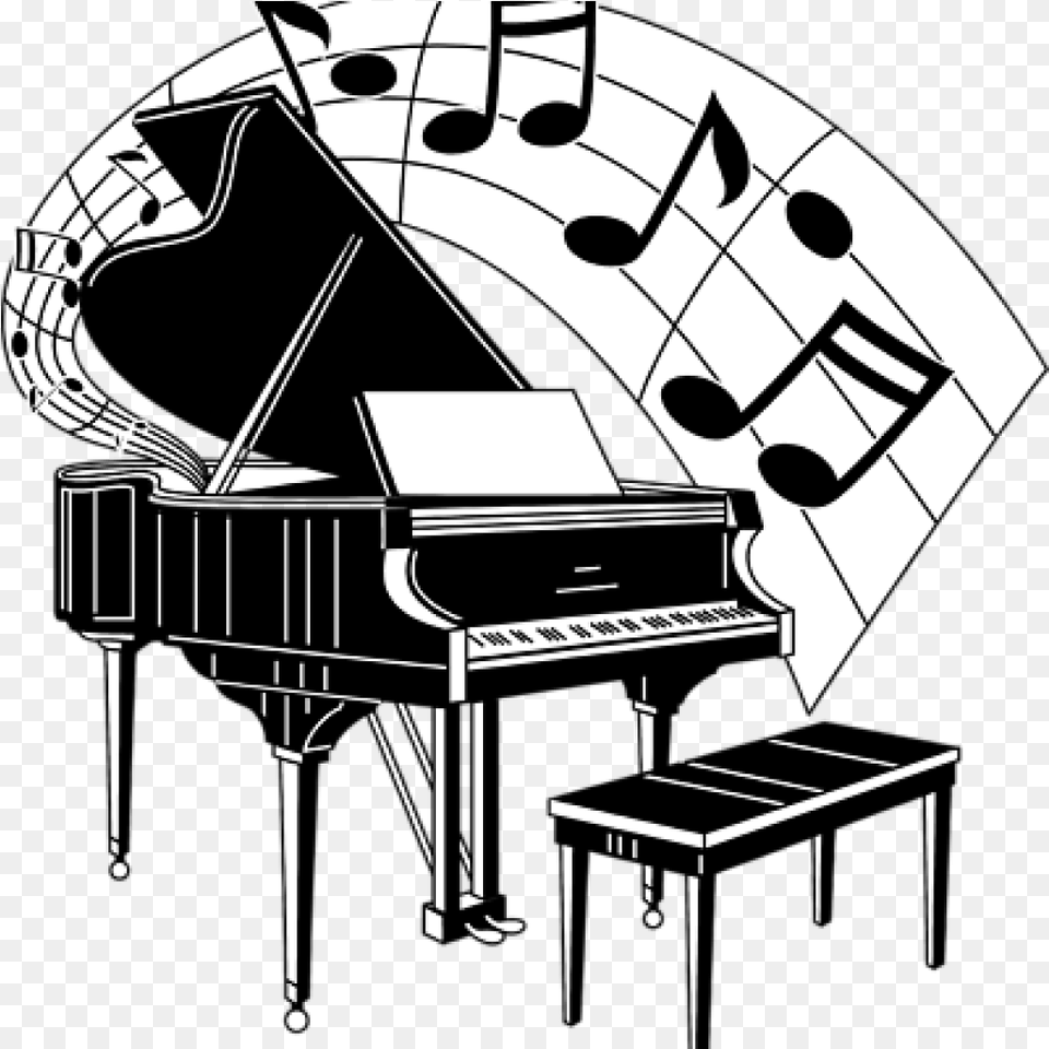 Piano Clipart Upright Piano And Music Notes, Grand Piano, Keyboard, Musical Instrument Free Png