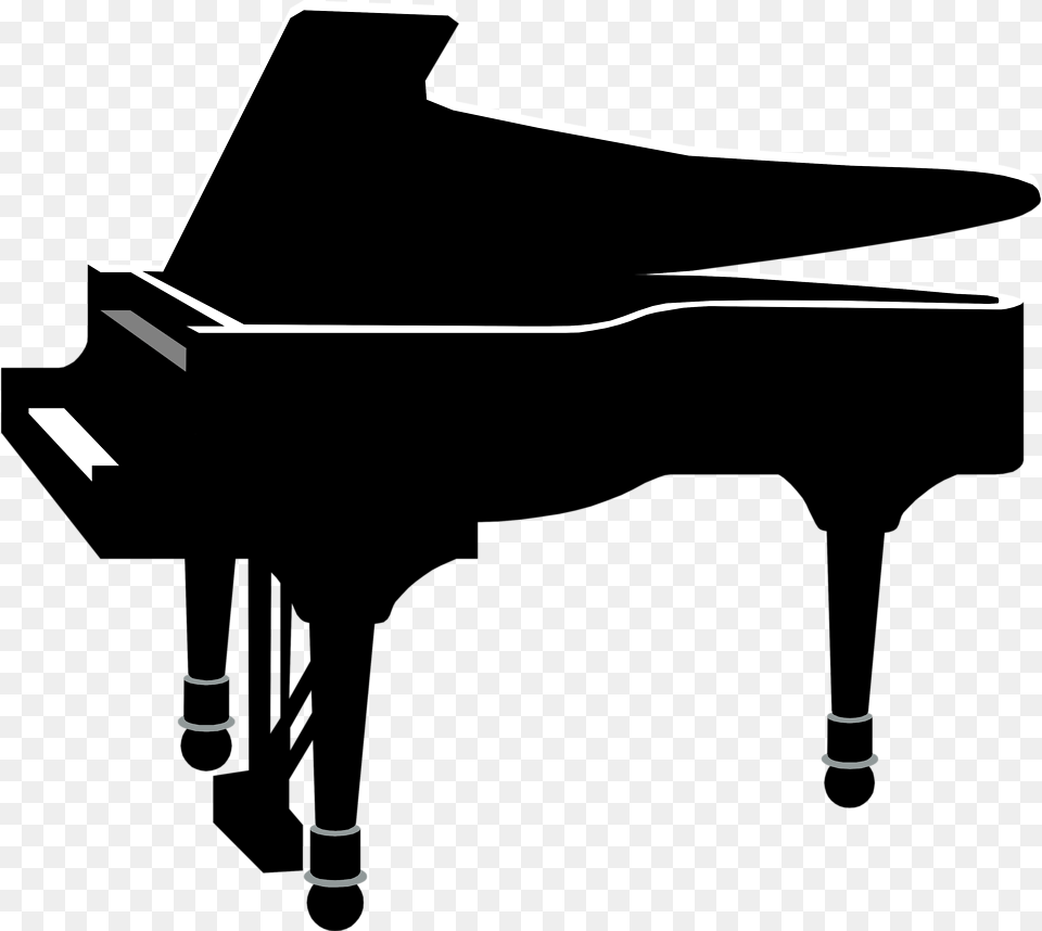 Piano Clipart White Background, Grand Piano, Keyboard, Musical Instrument Free Png