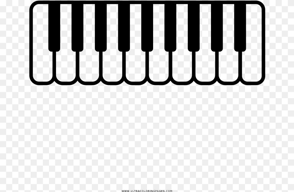 Piano Coloring, Gray Free Png Download