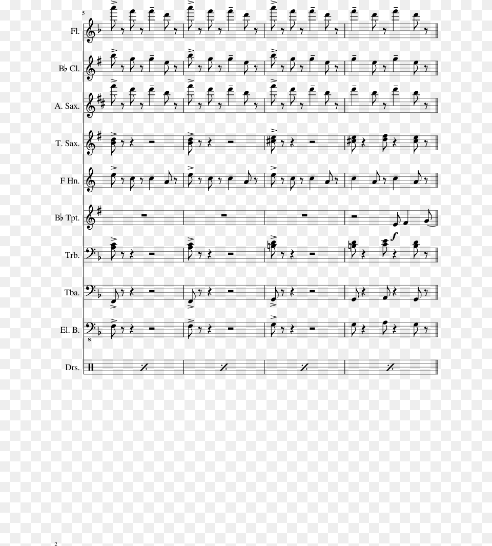 Piano Dschinghis Khan Note Sheet, Gray Free Transparent Png