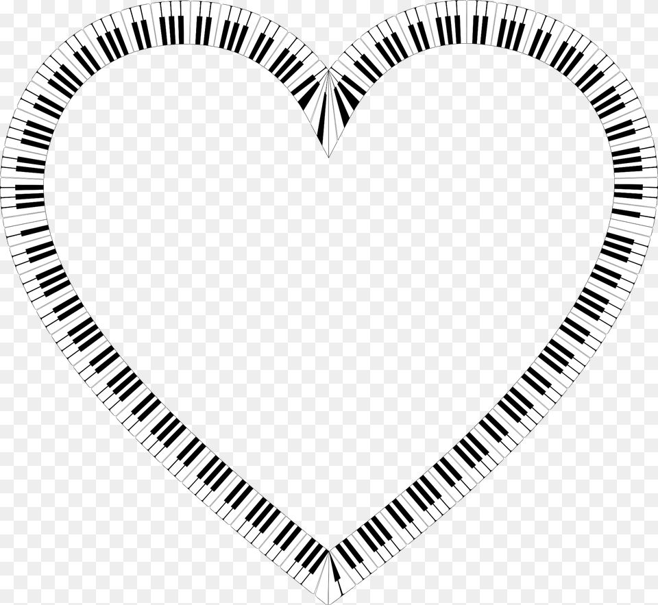 Piano Heart Shape Heart Shaped Piano Keys Free Png Download