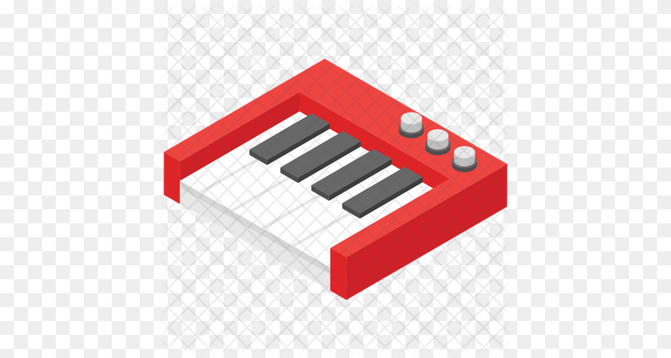 Piano Icon Of Isometric Style Musical Keyboard Free Png