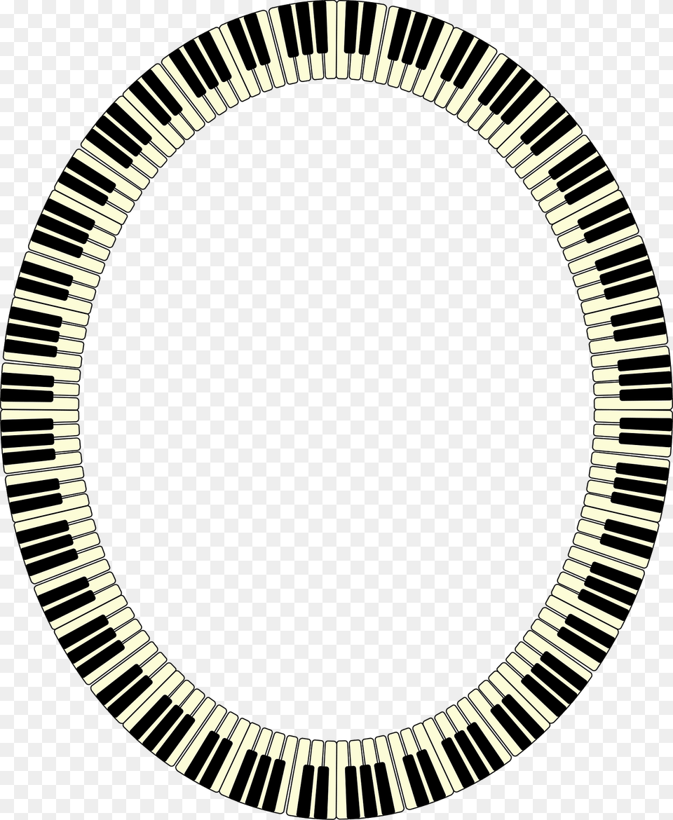 Piano Keys Frame Ellipse Clipart, Home Decor, Keyboard, Musical Instrument, Oval Png