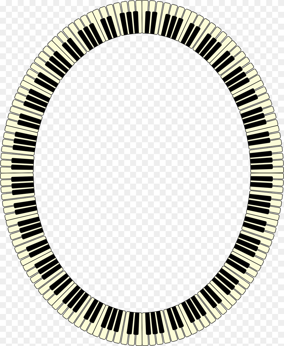 Piano Keys Frame Inverted Piano Keys Circle, Accessories, Jewelry, Necklace, Oval Png
