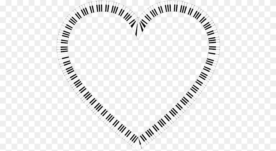 Piano Keys Heart Musical Notes Heart Transparent Clipart Png