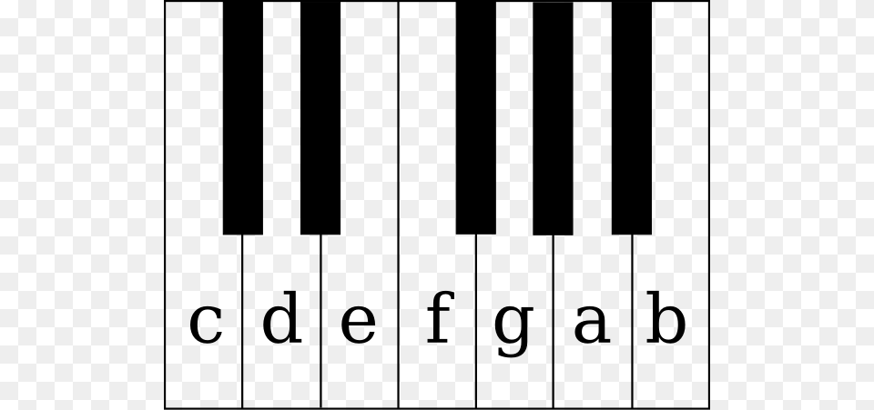 Piano Keys With Notes Clip Art, Text Free Png Download